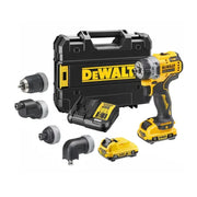 DeWalt | Cordless Drill With Multi-Head Driver Dcd703L2T-Qw-Toolcraft