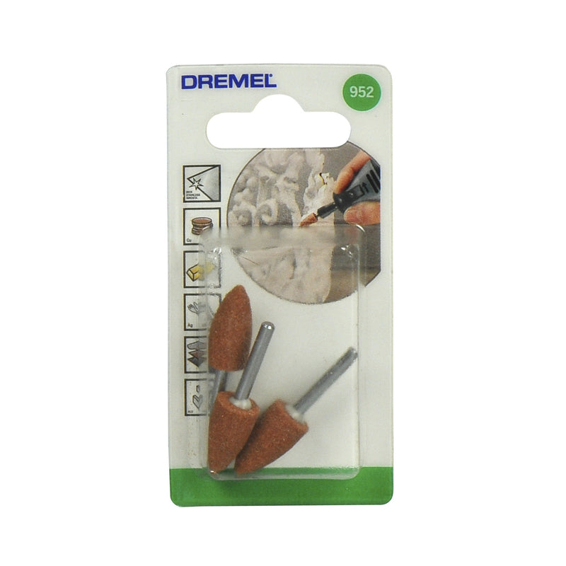 Dremel | Aluminium Oxide Stone, Bull Nose, 9,5mm 3Pk (952) - Toolcraft