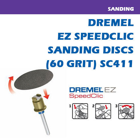 Dremel | Sanding Discs, SpeedClic, 60G 6Pk (SC411) - Toolcraft