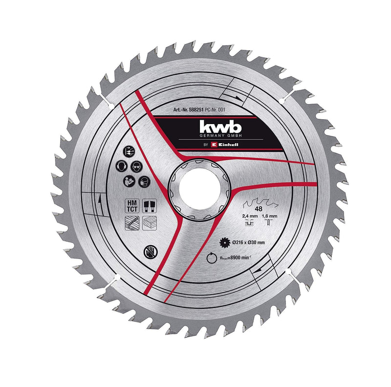 Einhell | Saw Blade TCT 216X30X2.4mm 48T-Toolcraft