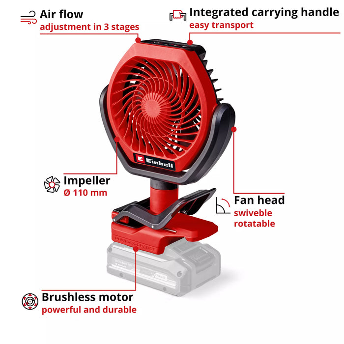 Einhell | Cordless Fan GC-CF 18/110 Li (Battery Excluded)
