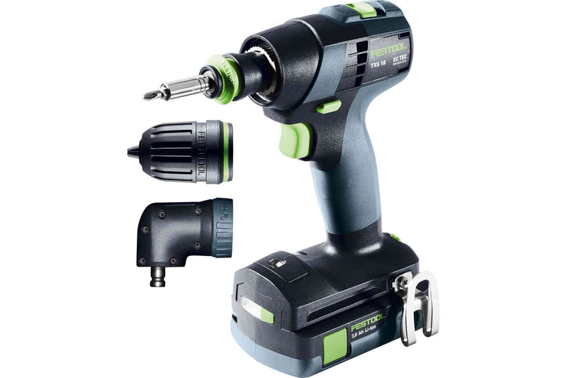 Festool | Cordless drill TXS 18 C 3,0-Set + FREE Battery 18V 3aH (Free gift will be received when registering tool for warranty, Ts&Cs in description below)-Toolcraft