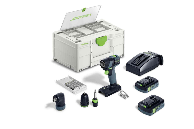 Festool | Cordless drill TXS 18 C 3,0-Set + FREE Battery 18V 3aH (Free gift will be received when registering tool for warranty, Ts&Cs in description below)-Toolcraft