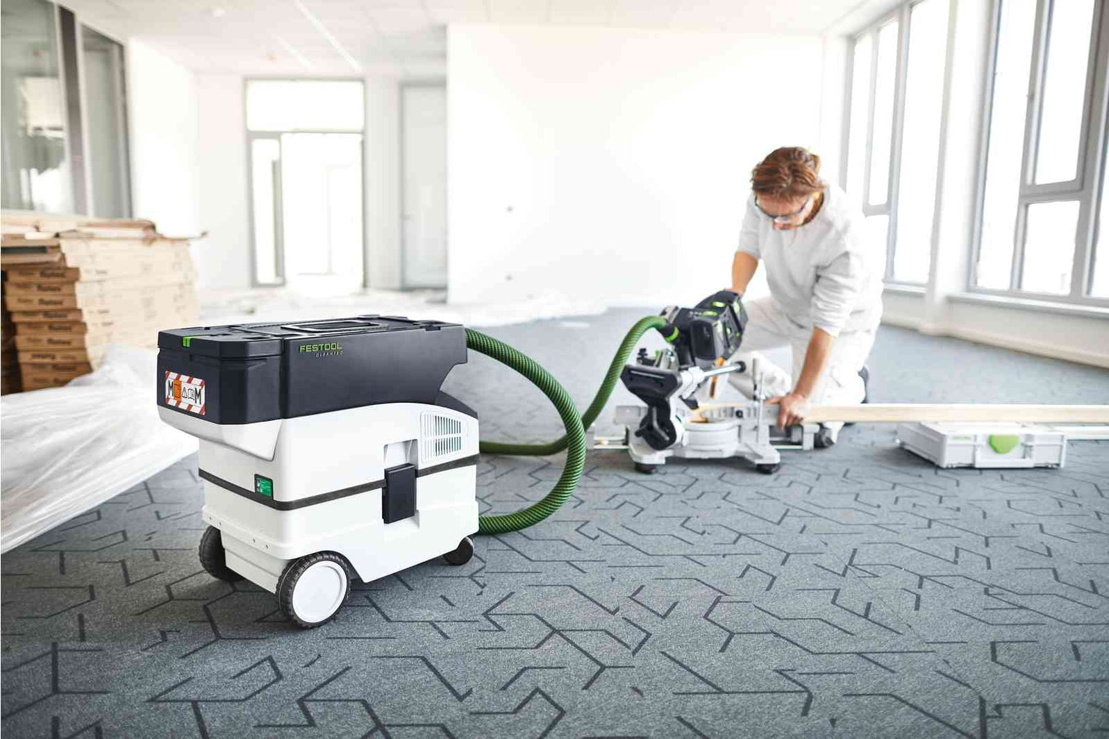 Festool | Cordless mobile dust extractor Cleantec CTLC MIDI Basic + 2x ...