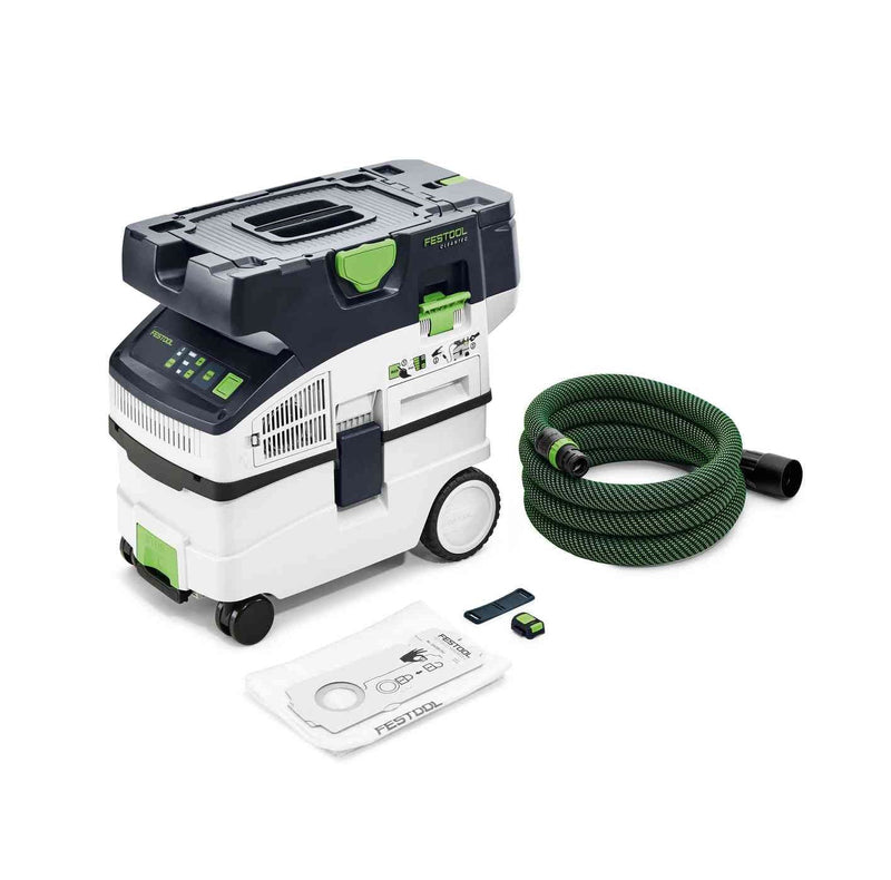 Festool | Cordless mobile dust extractor Cleantec CTLC MIDI Basic + 2x FREE 18V 5.2Ah Battery packs-Toolcraft