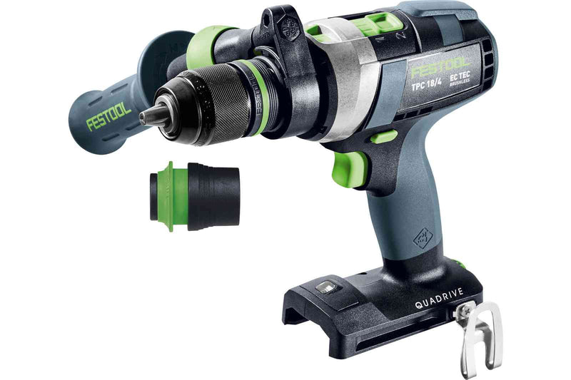 Festool | Cordless percussion drill QUADRIVE TPC 18/4 I-Basic + FREE High Power Battery 18V 5aH (Free gift will be received when registering tool for warranty, Ts&Cs in description below)