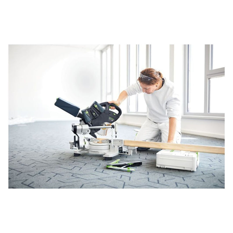 Festool | Cordless sliding compound mitre saw KAPEX KSC 60 EB-Basic + FREE High Power Battery 18V 5aH (Free gift will be received when registering tool for warranty, Ts&Cs in description below)-Toolcraft