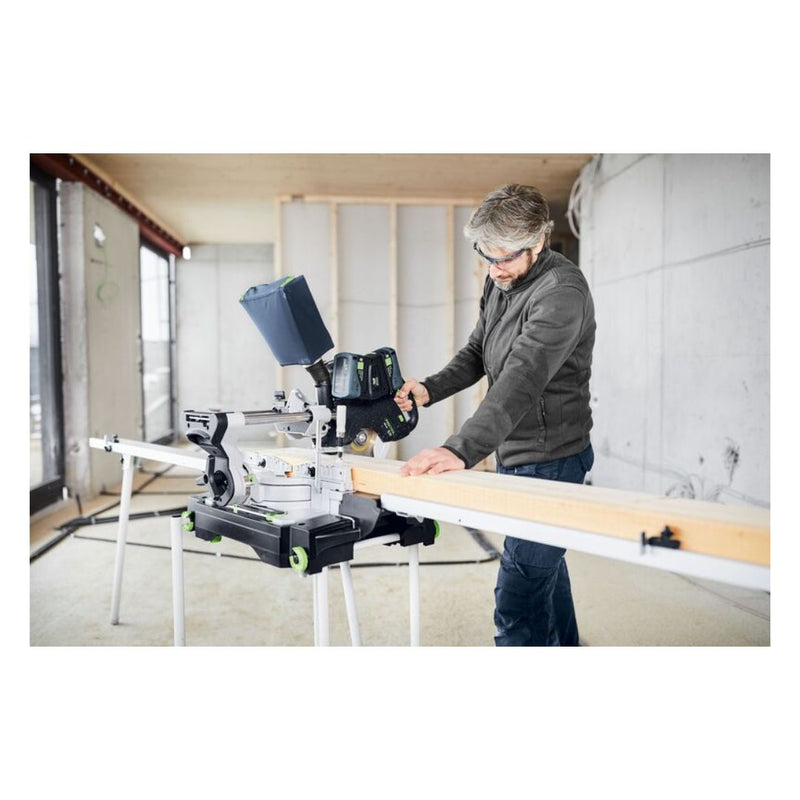 Festool | Cordless sliding compound mitre saw KAPEX KSC 60 EB-Basic + FREE High Power Battery 18V 5aH (Free gift will be received when registering tool for warranty, Ts&Cs in description below)-Toolcraft