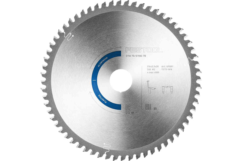 Festool | Saw blade ALUMINIUM/PLASTICS HW 216x2,3x30 W60-Toolcraft