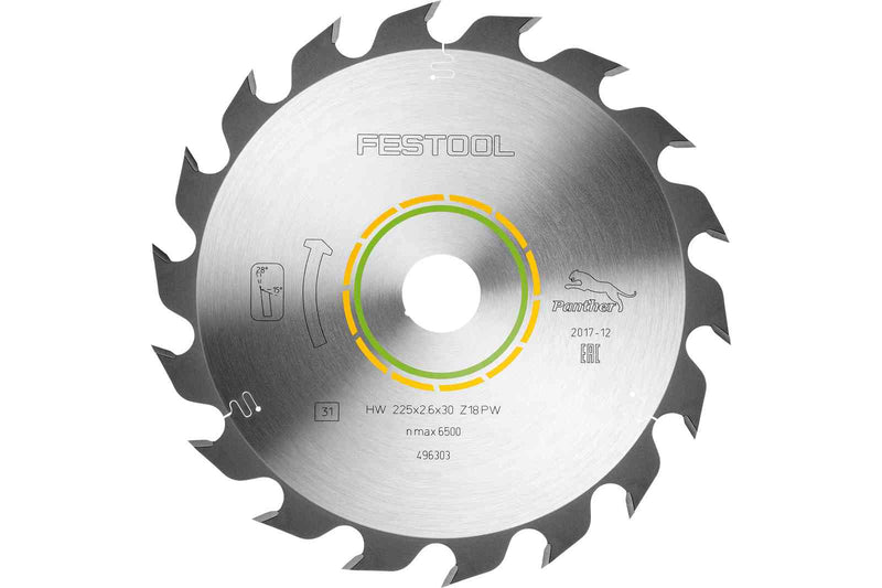 Festool | Saw blade HW 225x2,6x30 PW18 WOOD RIP CUT-Toolcraft