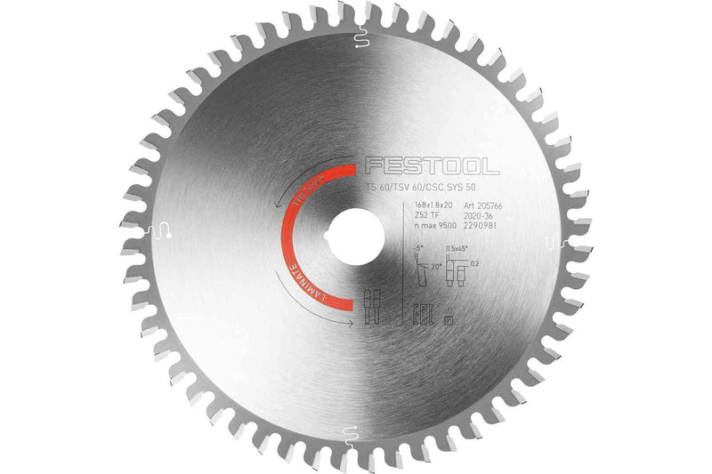 Festool | Saw blade LAMINATE/HPL HW 168x1,8x20 TF 52-Toolcraft