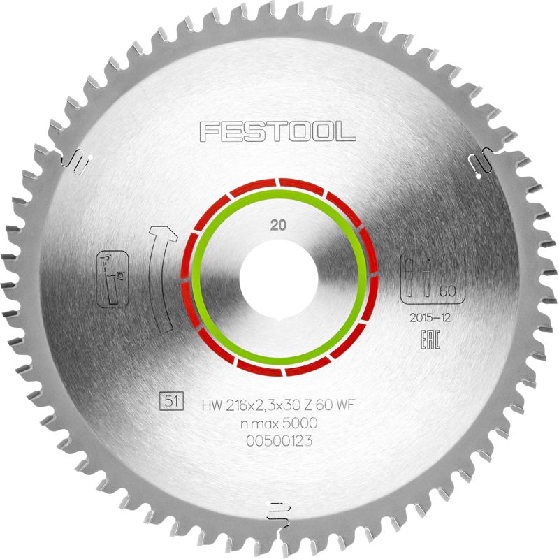 Festool | Saw Blade LAMINATE/HPL HW 216x2,3x30 WZ/FA60 - Toolcraft