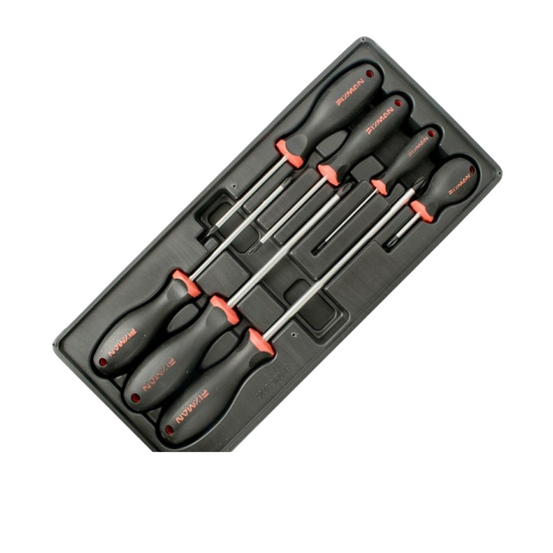 Fixman | Cabinet 7 Drawer Ind. Roller on Castors 130Pc-Toolcraft