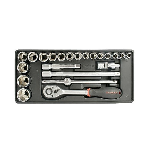 Fixman | Sockets & Accessories, 1/2", 22Pc Set (Online Only) - BPM Toolcraft