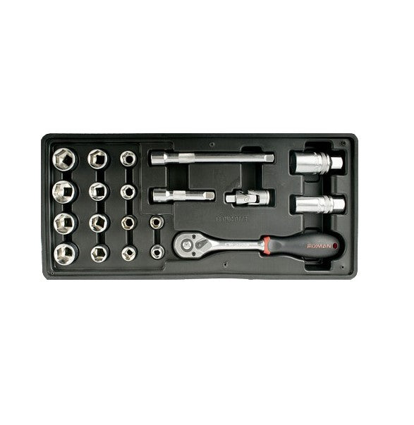 Fixman | 3/8" Sockets & Accessories Set, 20Pc (Online Only) - Toolcraft