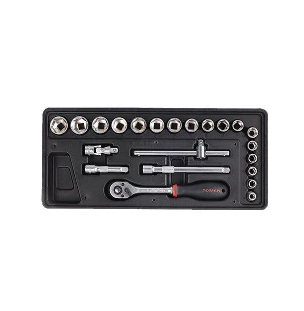 Fixman | 3/8" Sockets & Accessories Set, 22Pc (Online Only) - Toolcraft