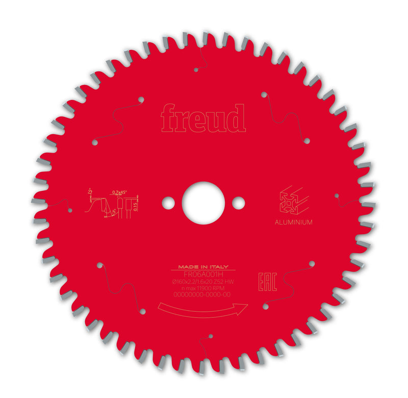 Freud | Saw Blade 160X20mm 52T Aluminium-Toolcraft