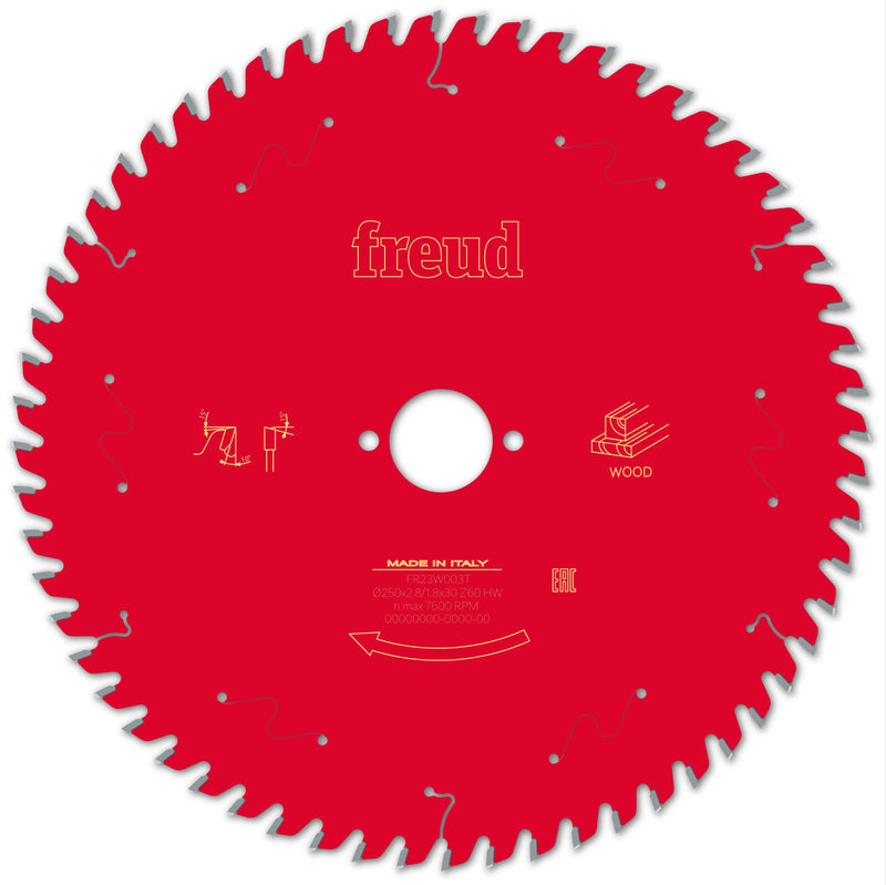 Freud | Saw Blade Industrial, Ø-250mm, 60 Tooth, FR23W003T - Toolcraft