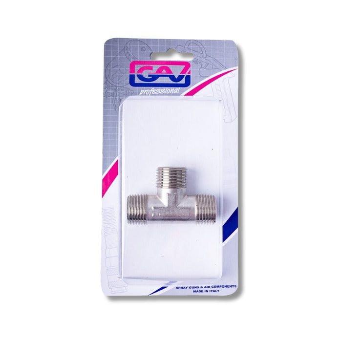 GAV | T Connector 1/2"M/M/M Packaged
