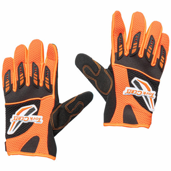 Tork Craft | Limited Edition Racing Glove Orange Large Synthetic Leather