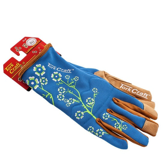 Tork Craft | Ladies Slim Fit Garden Gloves Blue Medium