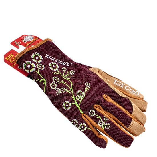 Tork Craft | Ladies Slim Fit Garden Gloves Maroon Small
