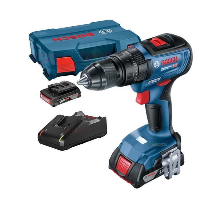 Bosch Professional | Cordless Drill GSB 18V-50 + 2 X 2,0Ah Batteries + Charger