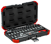 Gedore red | Socket Set 1/4" 4-13mm+Bits 33Pc-Toolcraft