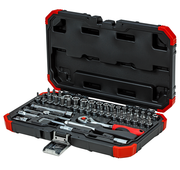 Gedore red | Socket Set 1/4" 4-14mm+Bits 46Pc-Toolcraft