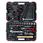 Gedore red | Socket Set 1/4"+1/2" 10-32mm 100Pc-Toolcraft