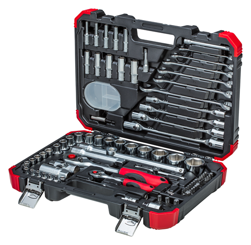 Gedore red | Socket Set 1/4"+1/2" 92Pc-Toolcraft