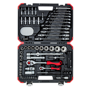 Gedore red | Socket Set 1/4"+1/2" 92Pc-Toolcraft