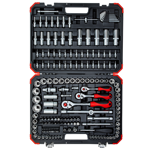 Gedore red | Socket Set 1/4"+3/8"+1/2" 172Pc-Toolcraft