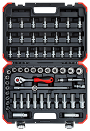 Gedore red | Socket Set 3/8" 6-24mm+Bits 59Pc-Toolcraft