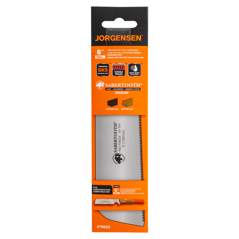 Jorgensen | Dovetail Pull Saw Spare Blade DOZUKI - 150mm-Toolcraft