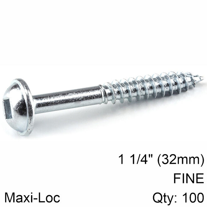 Kreg | Zinc Pocket Hole Screws 32mm 1.25" #7 Fine Thread Mx Loc 100Ct