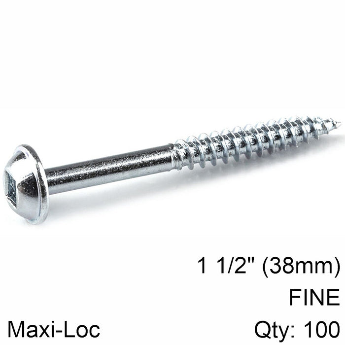 Kreg | Screws 38mm 1½" #7 Fine Thread Mx Loc 100Ct