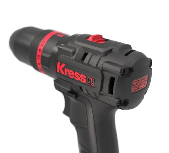 Kress  | Cordless Hammer Drill 20V BL 60Nm 2X4.0Ah+6A Charger, Stacking Case