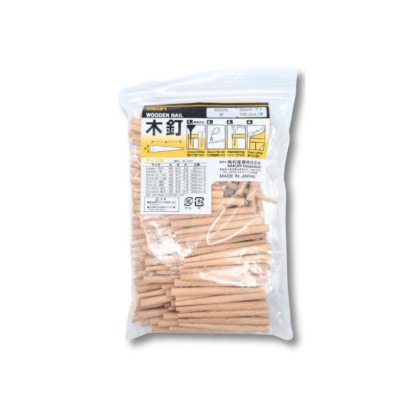 Kakuri | Wooden Nails 60mm X 180Pc-Toolcraft