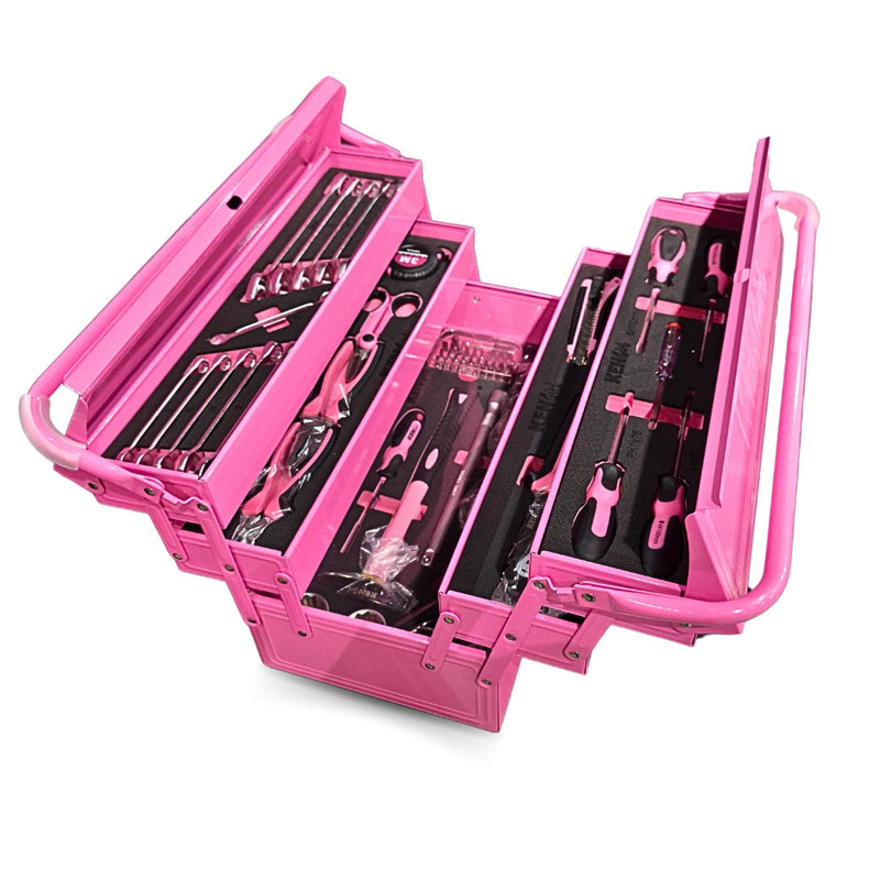 Kennedy | KENGIRL Metal Tool Box Set Pink & Black - 77pc