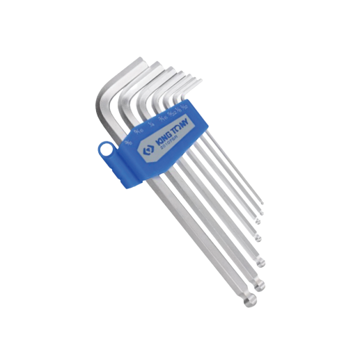 King Tony | Long Ball Point Imperial Hex Key Set 7Pc - Toolcraft