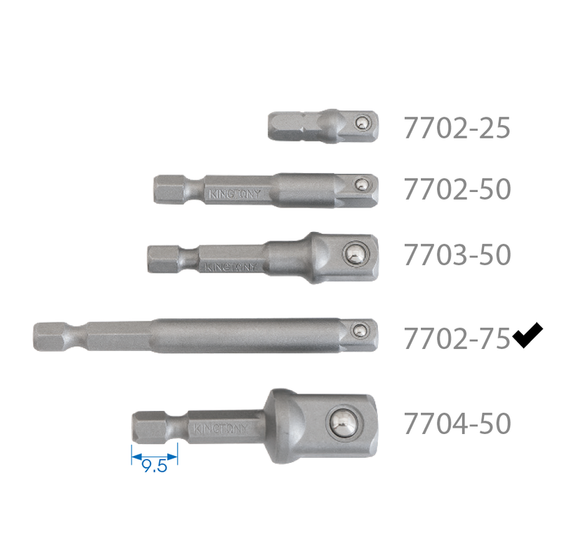 King Tony | Socket Adapter 1/4" X 75mm-Toolcraft