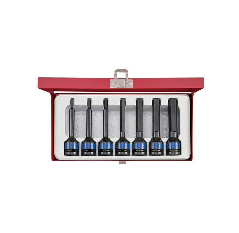 King Tony | Socket Set 1/2" Impact Hex 4-14mm 7Pc-Toolcraft