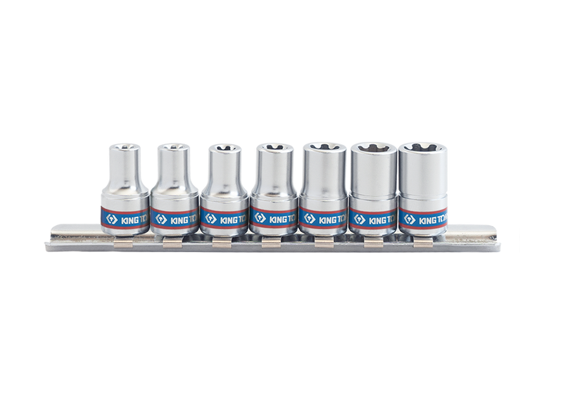 King Tony | Socket Set 3/8" Torx Plus on a Rail 7Pc-Toolcraft