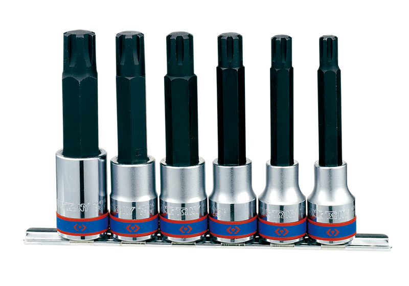 King Tony | Socket Set 6Pc 1/2" Ribe 9-16mm on Rail-Toolcraft