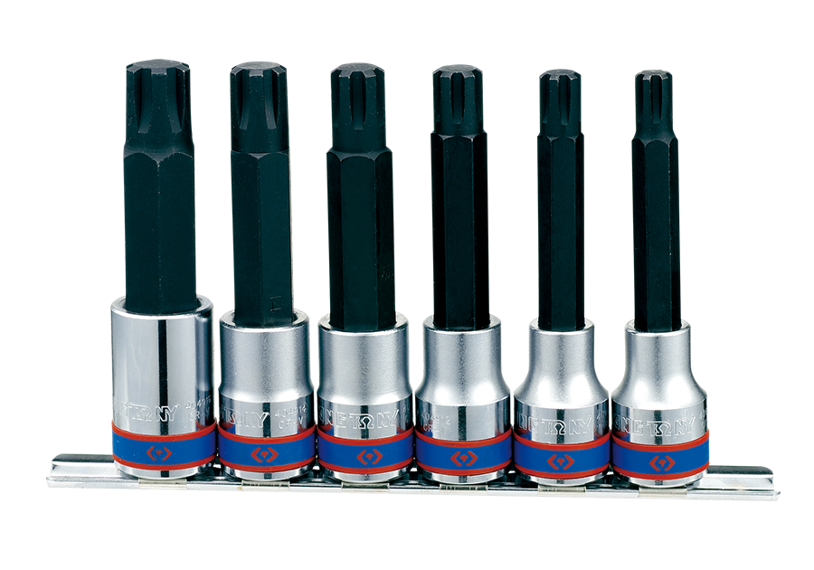 King Tony | Socket Set 6Pc 1/2" Ribe 9-16mm on Rail