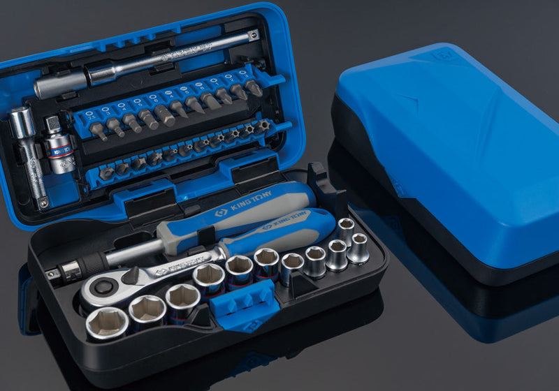 King Tony | Socket Set Combination 1/4" 39Pc-Toolcraft