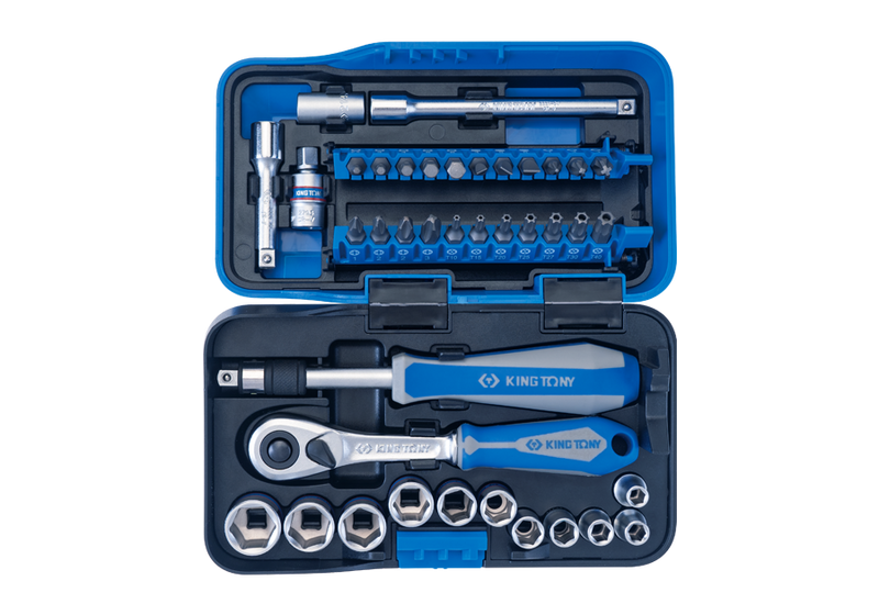 King Tony | Socket Set Combination 1/4" 39Pc-Toolcraft