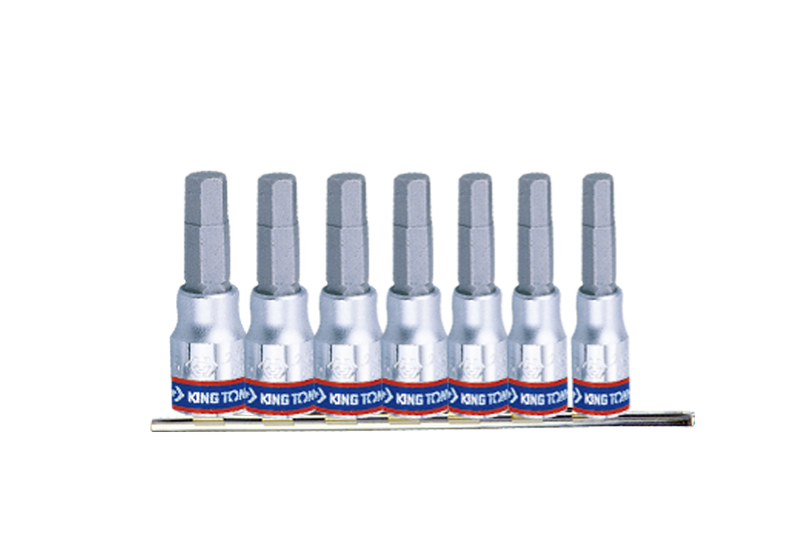King Tony | Socket Set Hex Bit H3 - H10 7Pc-Toolcraft