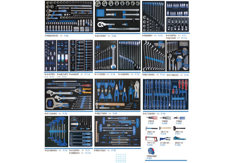 King Tony | Tool Trolley Set Mechanics 525Pc plus 1/2" Torque Wrench 60-340Nm plus 3/8" Torque Wrench 20-100Nm-Toolcraft